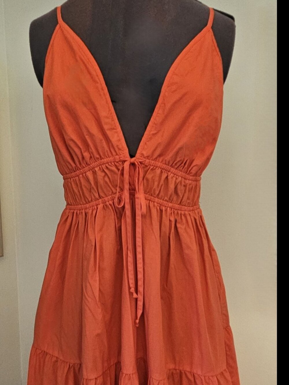 YFB, Young Fabulous & Broke orange midi summer dress szM NEW